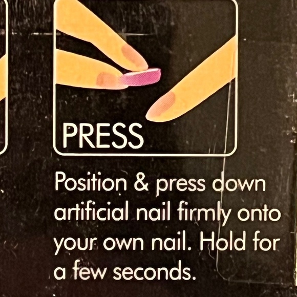 LA Colors Glossy Nude/French Glitter White Tip Short Artificial Nails,no glue - Picture 8 of 8